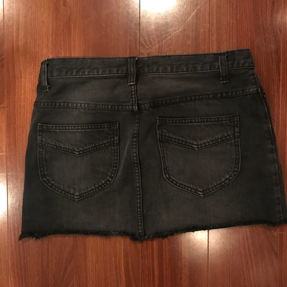 Free People black denim skirt